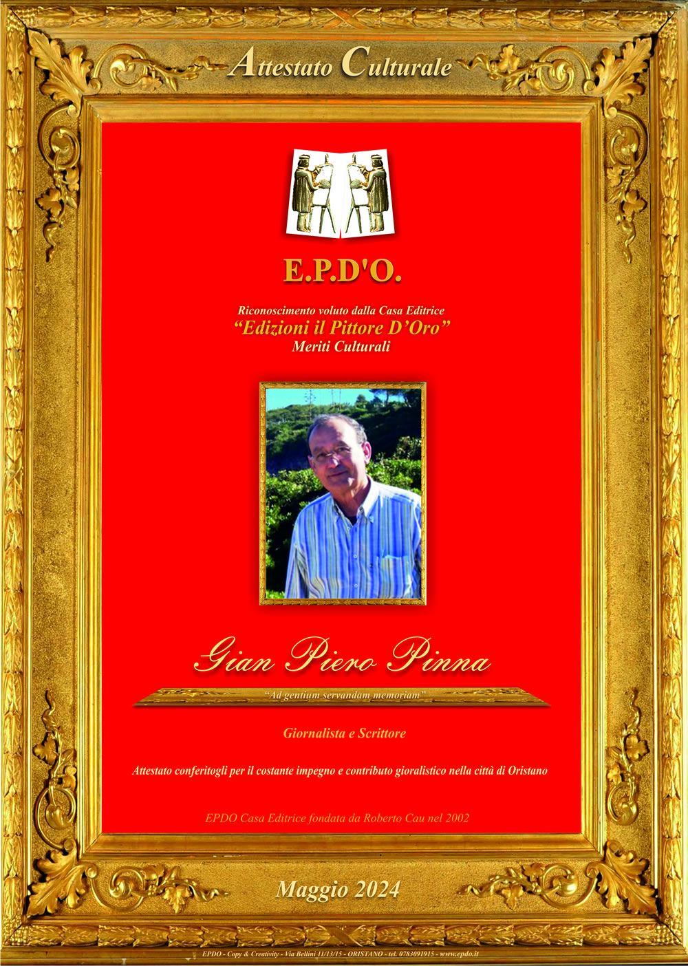 EPDO - Attestato Culturale Gian Piero Pinna